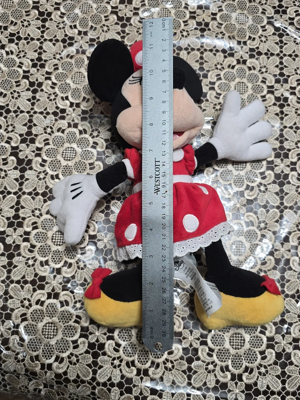 Disney Minnie Mouse Plush Toy in Red, White, Black, Yellow